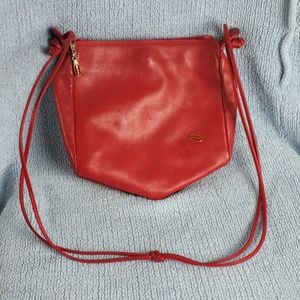 Vintage 1980s Oroton Australia Small Red Crossbody / Shoulder Bag